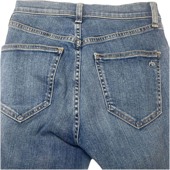 Rag & Bone JEAN Skinny Jeans Sz 25 OLANA Patch Panel Colorblock Raw Hem USA Made - Picture 11 of 11